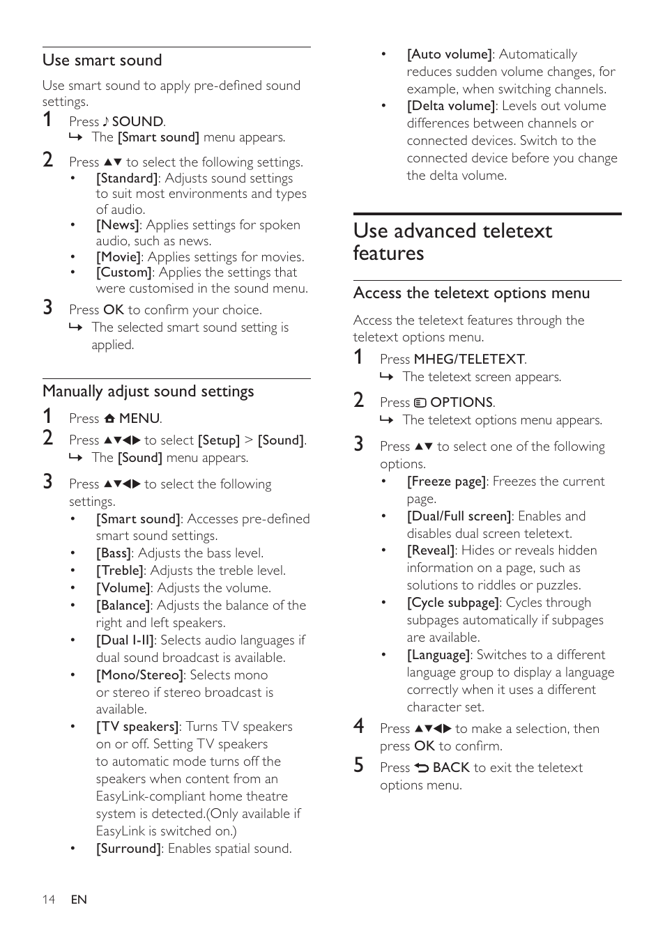 Use advanced teletext features | Philips 32PFL3605-12 User Manual | Page 16 / 43