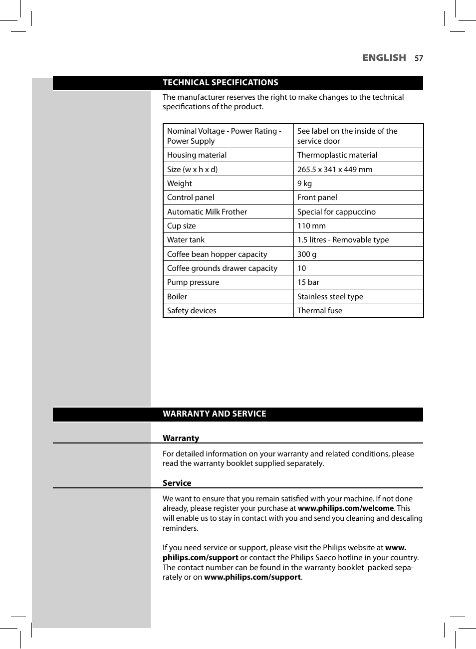 Philips HD8752-87 User Manual | Page 59 / 64