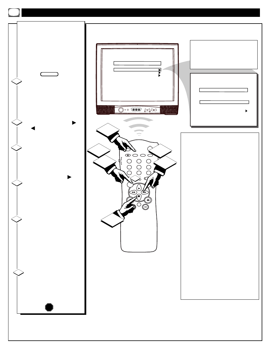 Tv r, Sing the, Atings | Ontrol | Philips PA9019C User Manual | Page 20 / 36