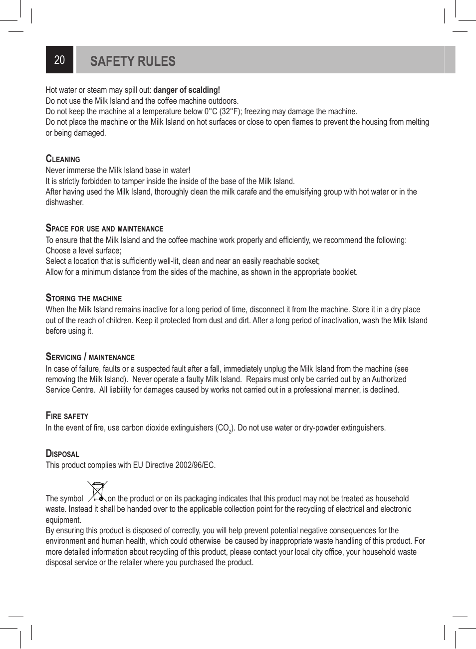 Safety rules | Philips 21000972 User Manual | Page 20 / 84
