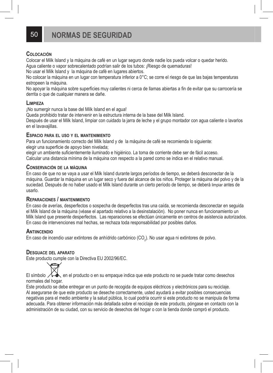 Normas de seguridad | Philips 21000972 User Manual | Page 50 / 84