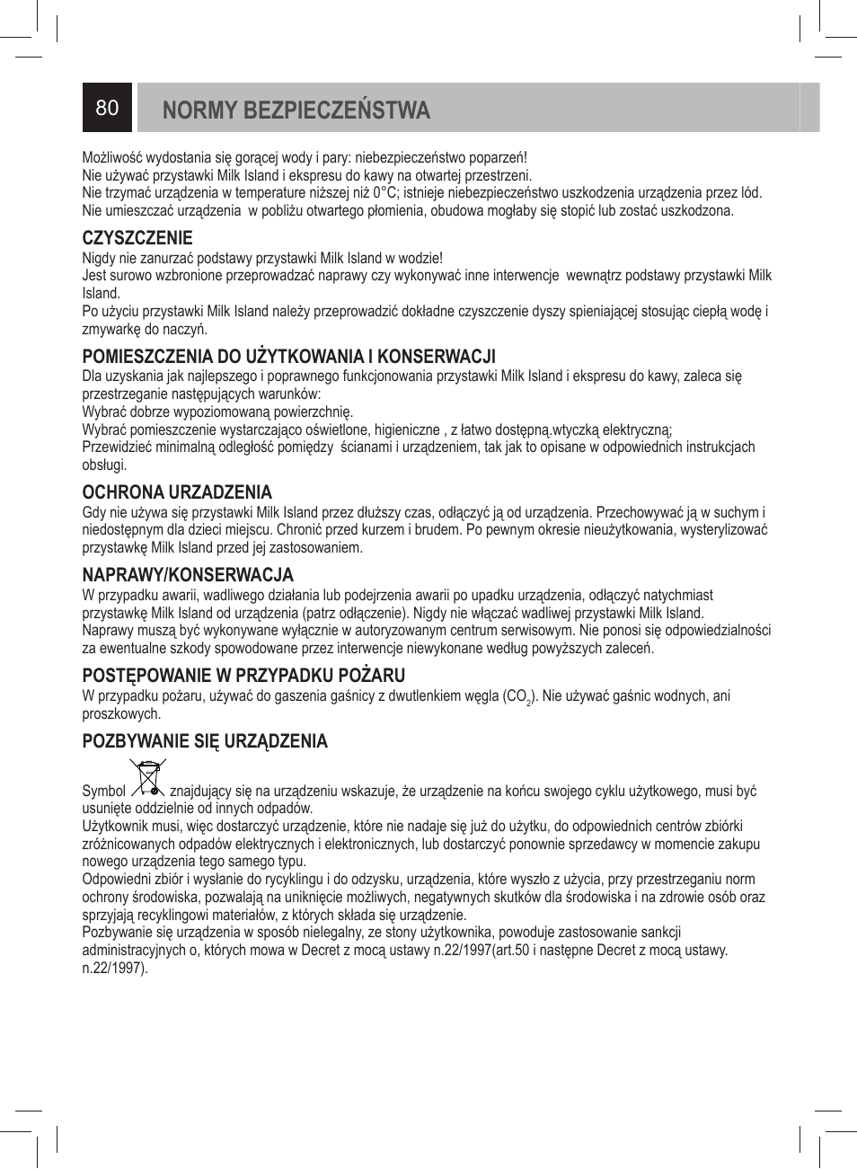 Normy bezpieczeństwa | Philips 21000972 User Manual | Page 80 / 84