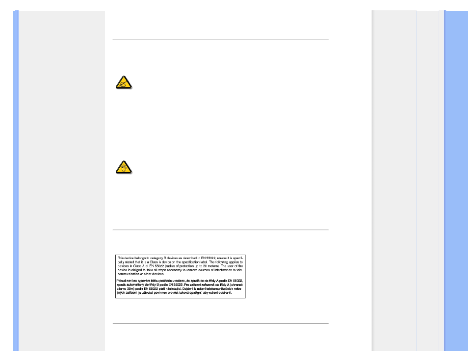 Commission federale de la, Communication (fcc declaration), En 55022 compliance (czech | Republic only), Polish center for testing and, Certification notice | Philips 160E1SB-00 User Manual | Page 16 / 82