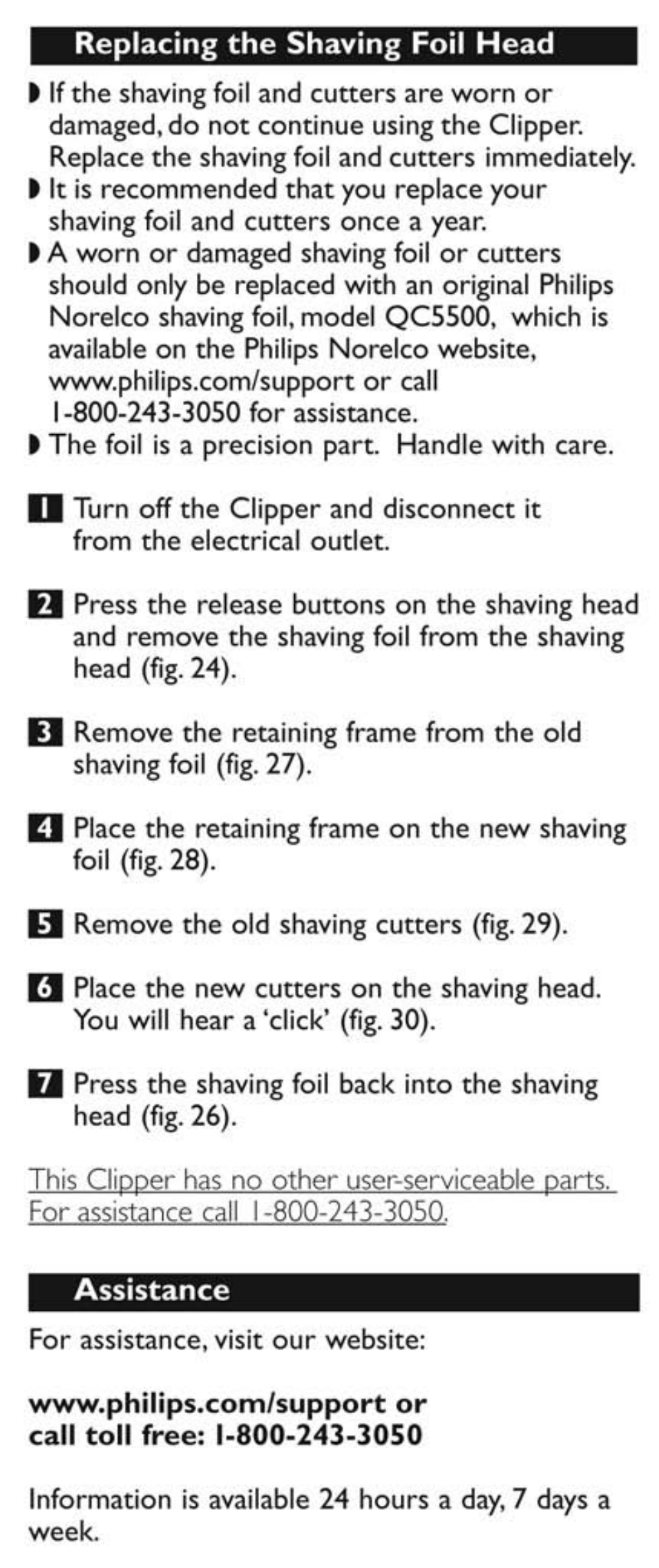 Philips QC5550-40 User Manual | Page 11 / 13