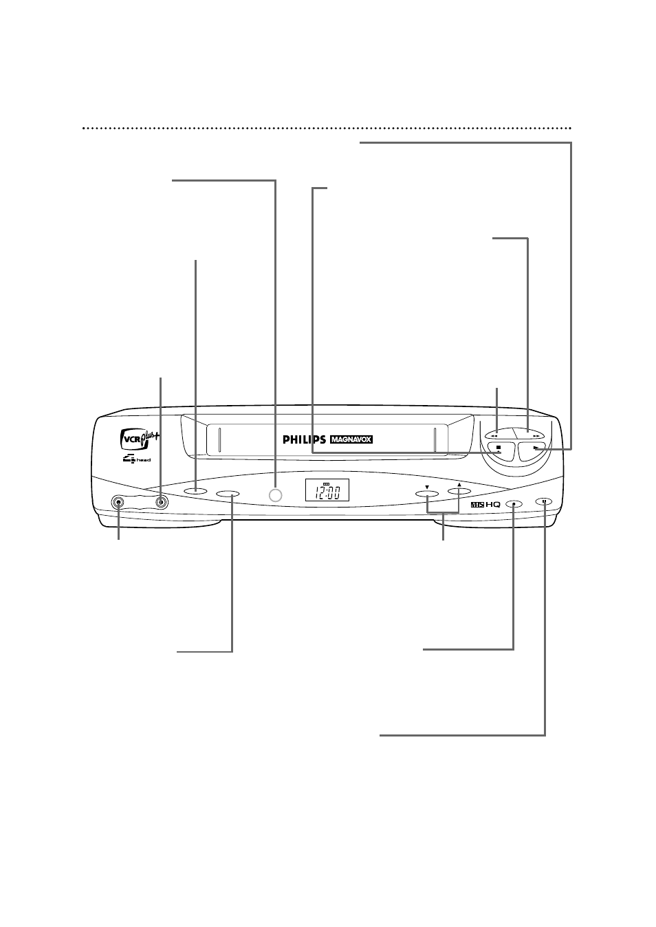 26 front panel | Philips 4 HD SMALL CLOCK VCR User Manual | Page 26 / 52