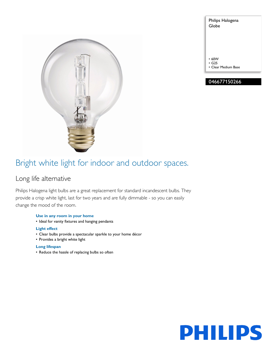 Philips 046677150266 User Manual | 2 pages