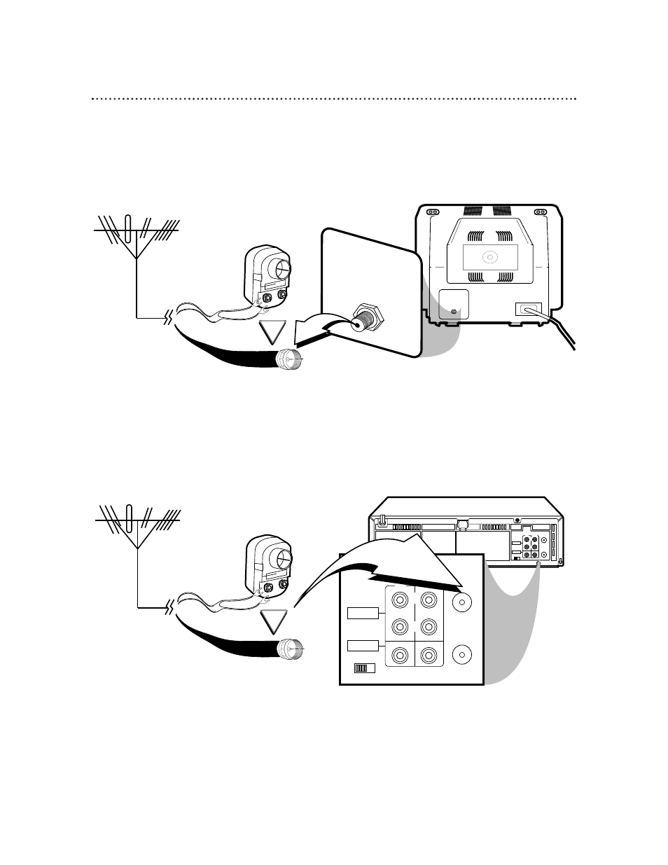 6 hookups without a cable box, Disconnect the antenna or cable from your tv | Philips VRA641AT User Manual | Page 6 / 60
