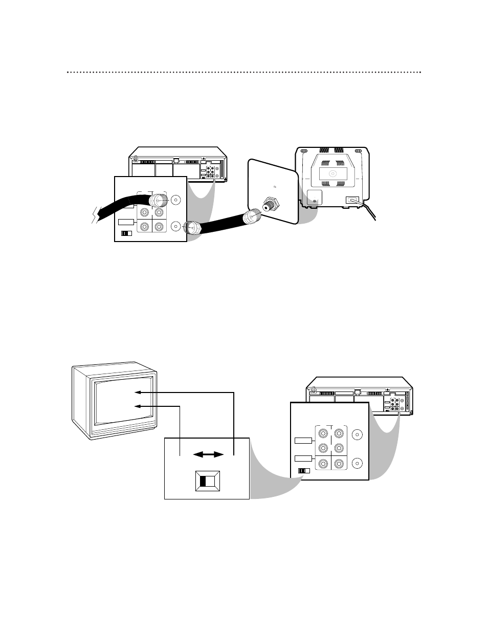 Hookups without a cable box (cont’d) 7, Ch3 ch4, Ch3 / ch4 switch | Plug in the tv and the vcr, Ch 4 or ch 3 | Philips VRA641AT User Manual | Page 7 / 60