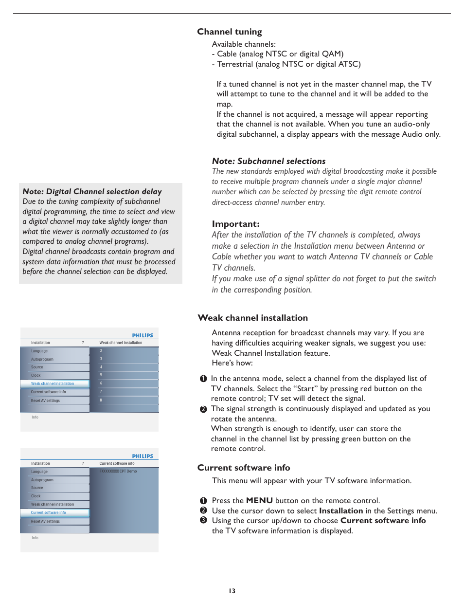 Channel tuning | Philips 42PFL5432D-37 User Manual | Page 20 / 43