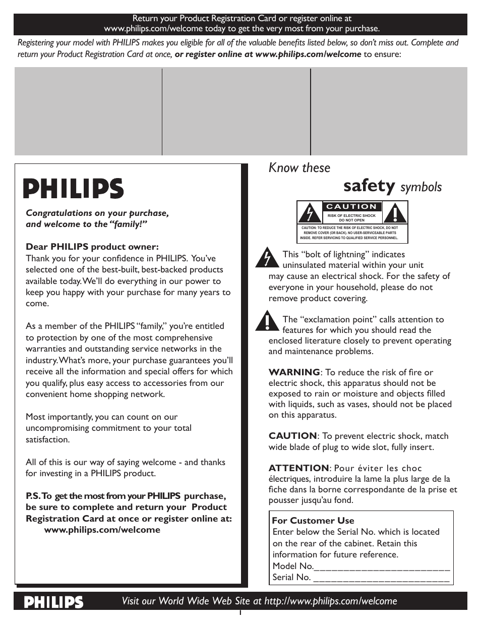 Safety, Know these, Symbols | Philips 42PFL5432D-37 User Manual | Page 8 / 43