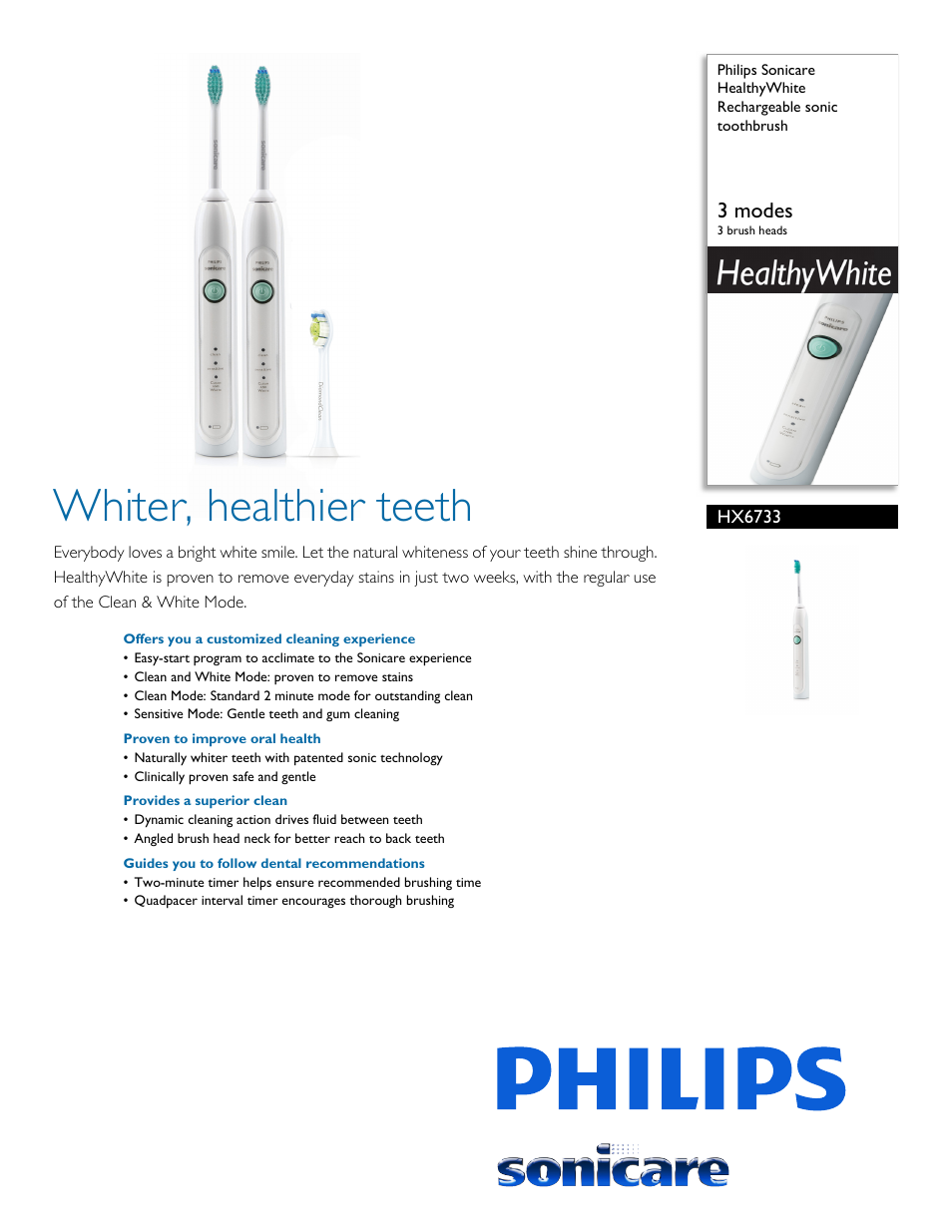 Philips HX6733-80 User Manual | 3 pages