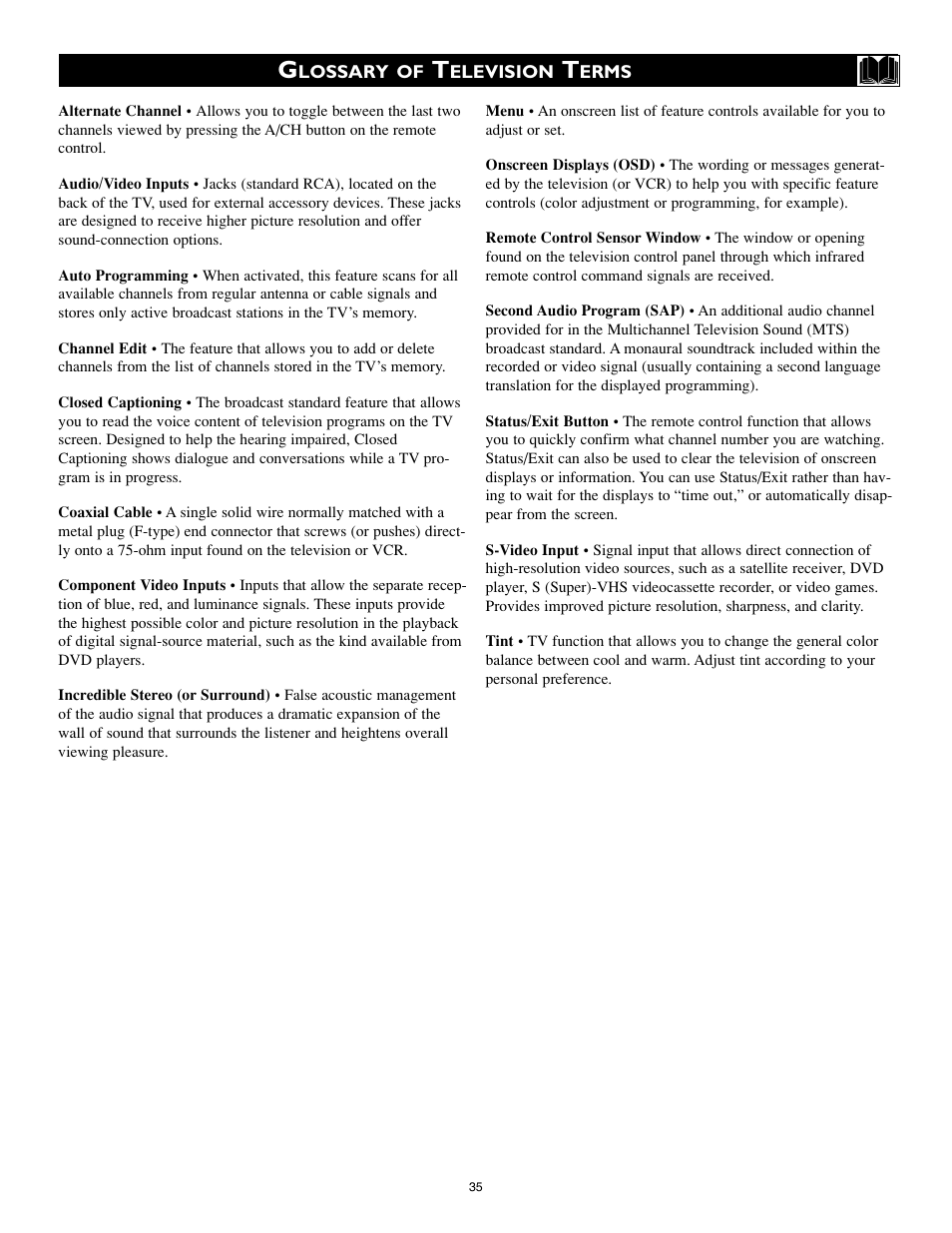 Philips 20RF50S User Manual | Page 35 / 40