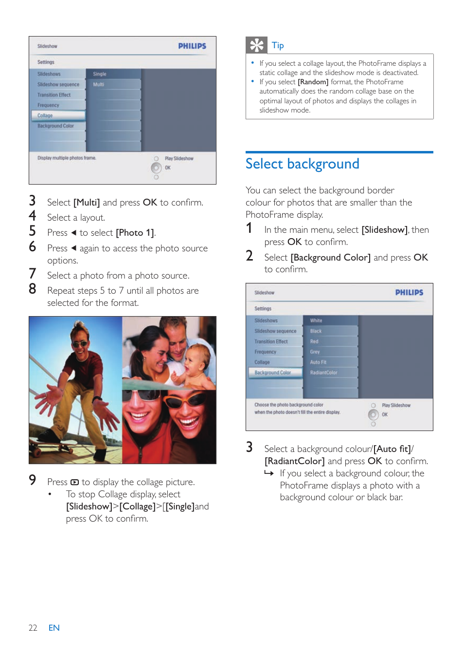 Select background | Philips 10FF3CMI-37 User Manual | Page 21 / 34