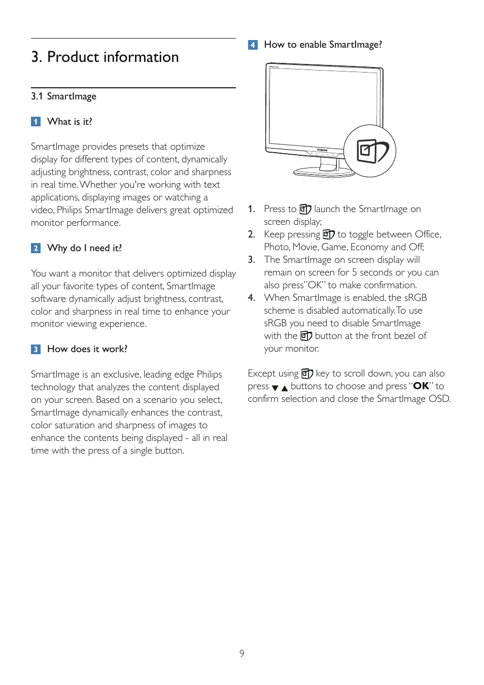 Product information | Philips 220S2SB-00 User Manual | Page 11 / 53