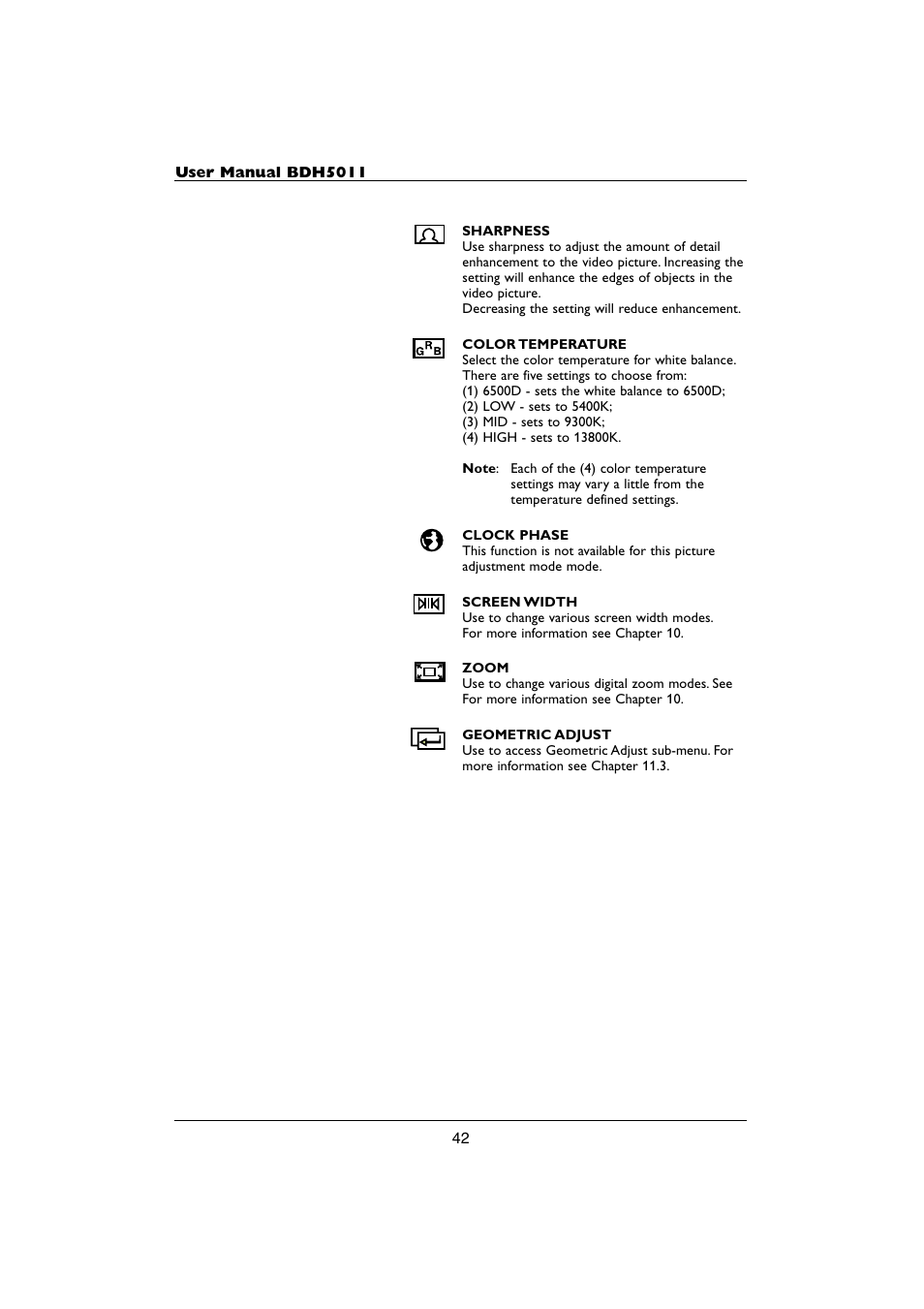 Philips BDH5011-74 User Manual | Page 42 / 59