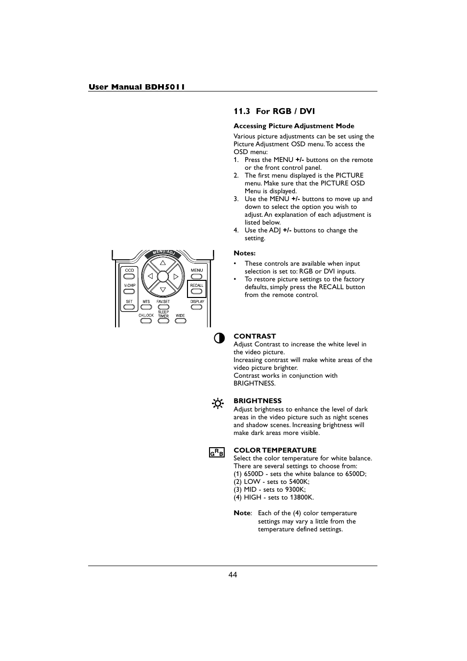 Philips BDH5011-74 User Manual | Page 44 / 59