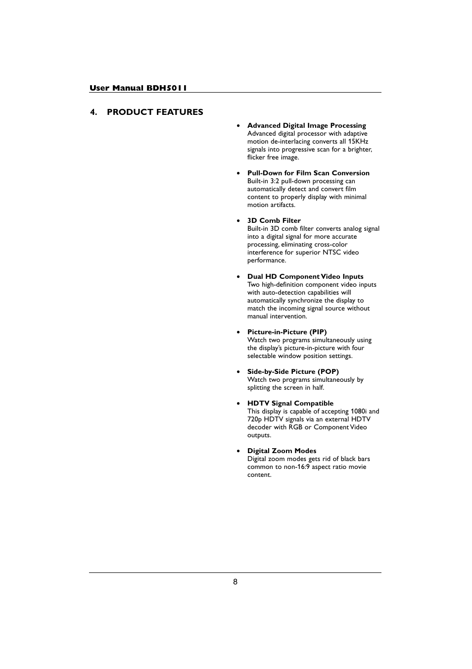 Philips BDH5011-74 User Manual | Page 8 / 59