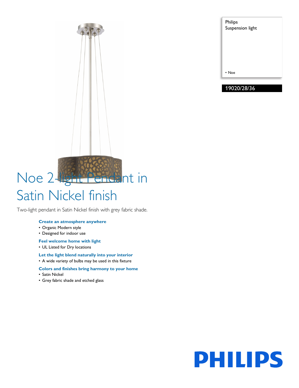 Philips 190202836 User Manual | 2 pages