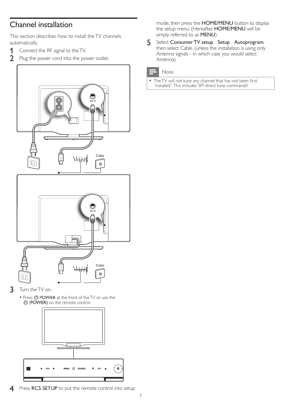 Channel installation | Philips 32HFL4663S-F7 User Manual | Page 7 / 12