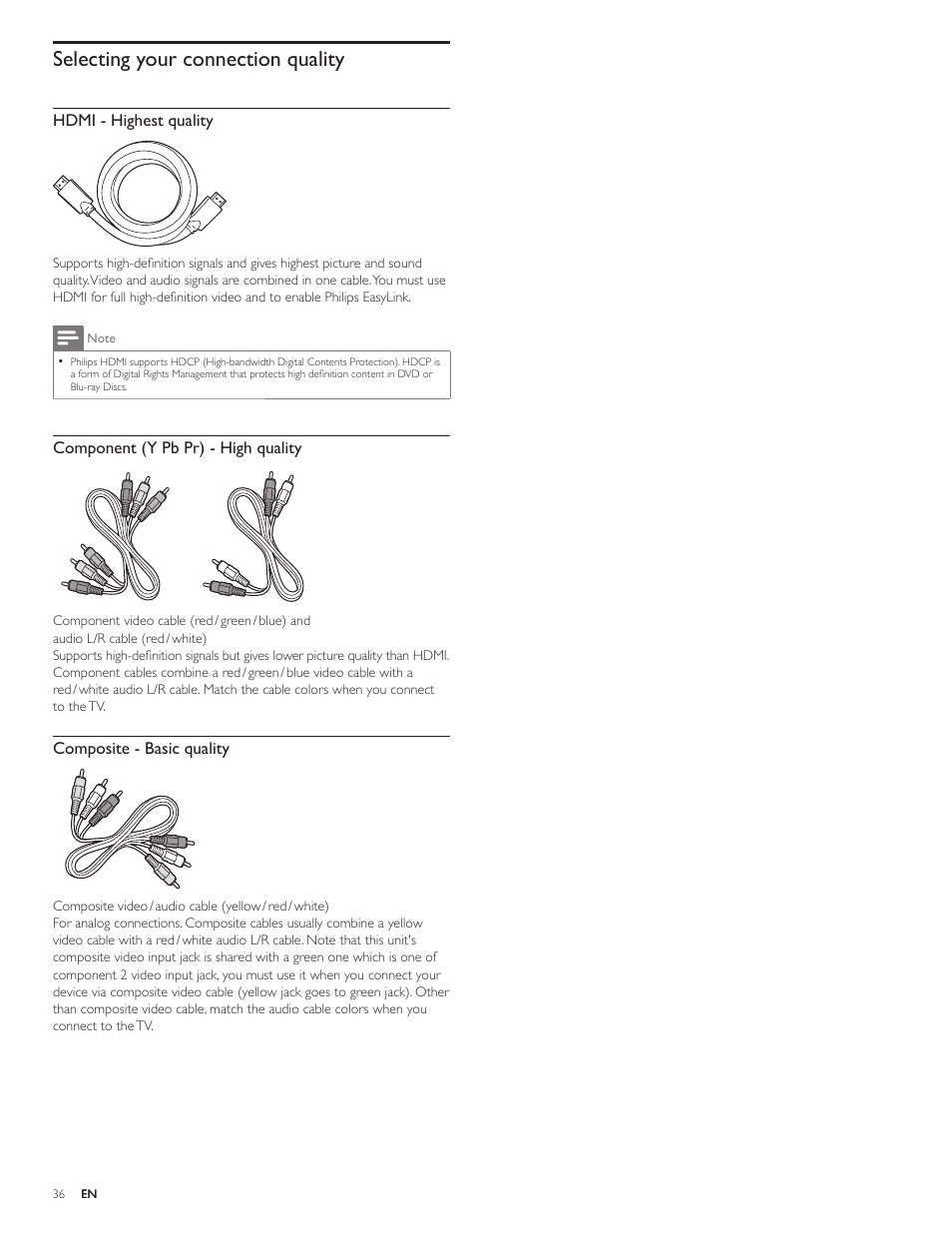 Selecting your connection quality | Philips 55PFL5705D-F7 User Manual | Page 37 / 45