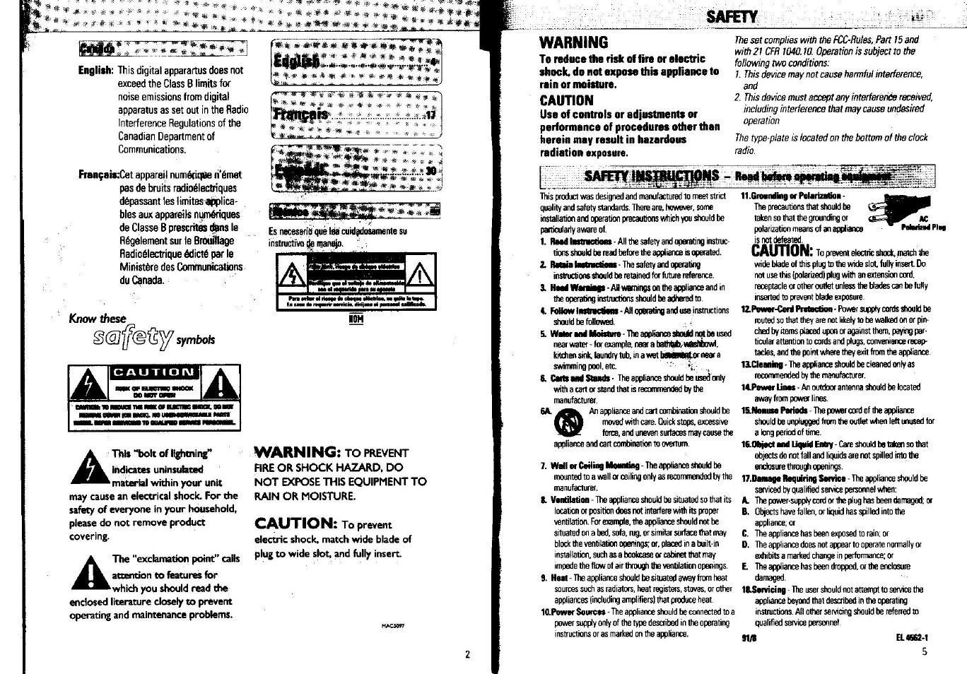 Philips AZ2710-17 User Manual | 7 pages