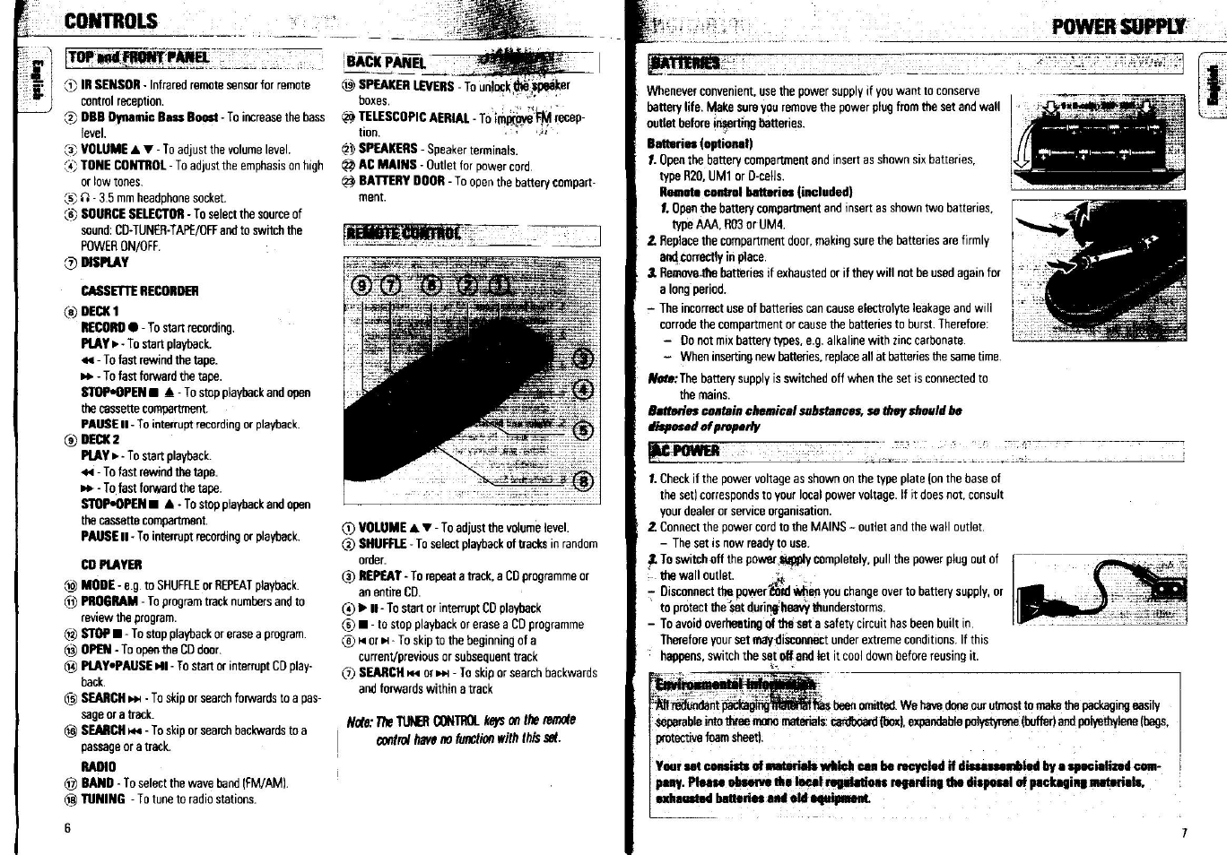 Conhiols, D dbb dynamic bass boost, Ddisnay | Cassette recordbl c^oecki, Cd player, Radio, Speaker levers - to unlock, Mymsmm | Philips AZ2710-17 User Manual | Page 3 / 7