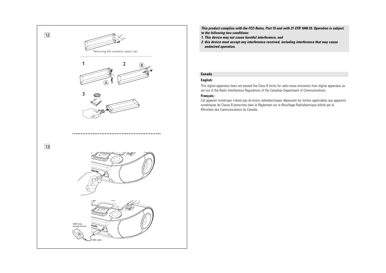 Cr 20 25 l it h iu m | Philips AZ1836-37 User Manual | Page 4 / 9