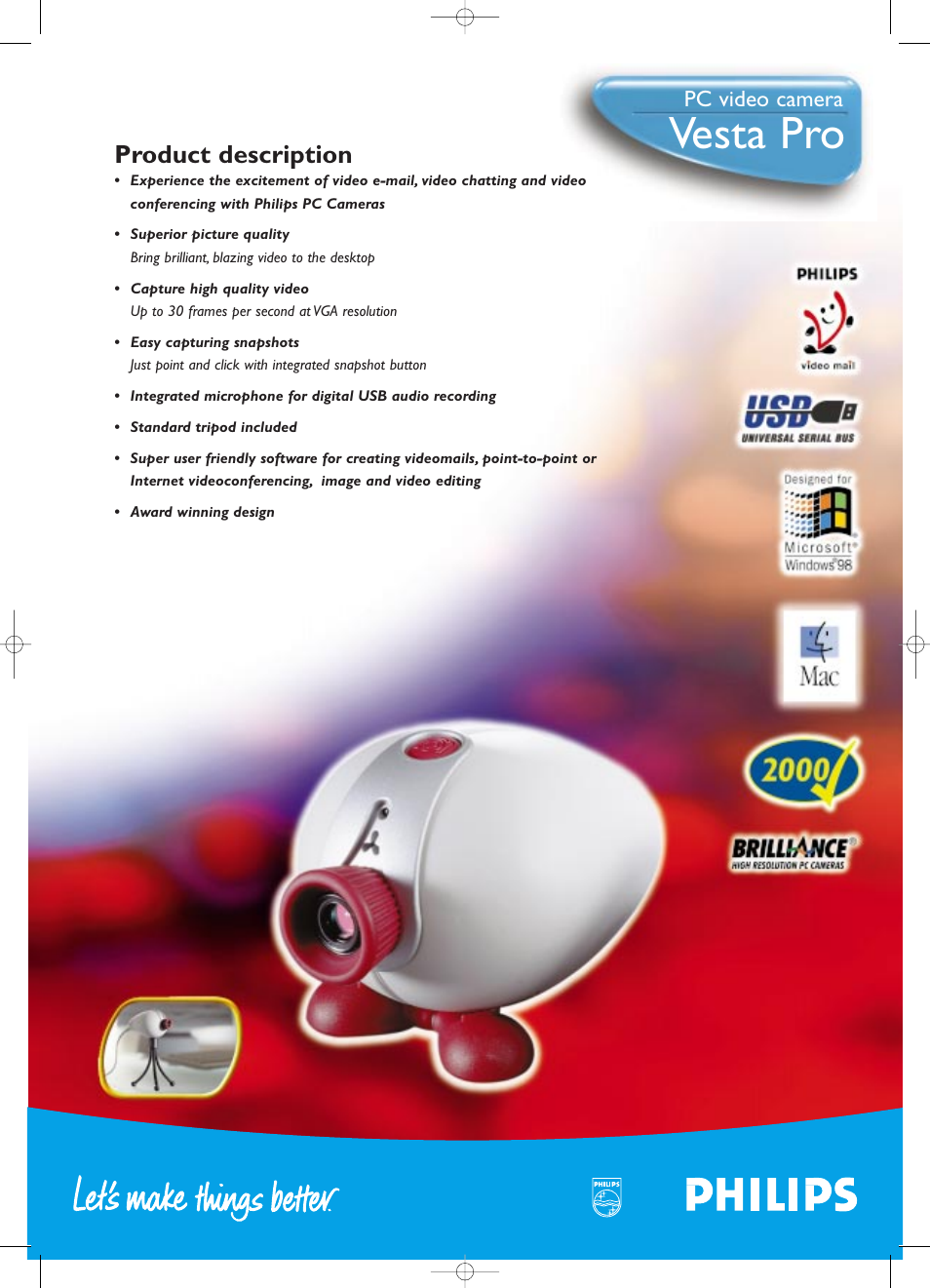 Philips PCVC680K User Manual | 2 pages