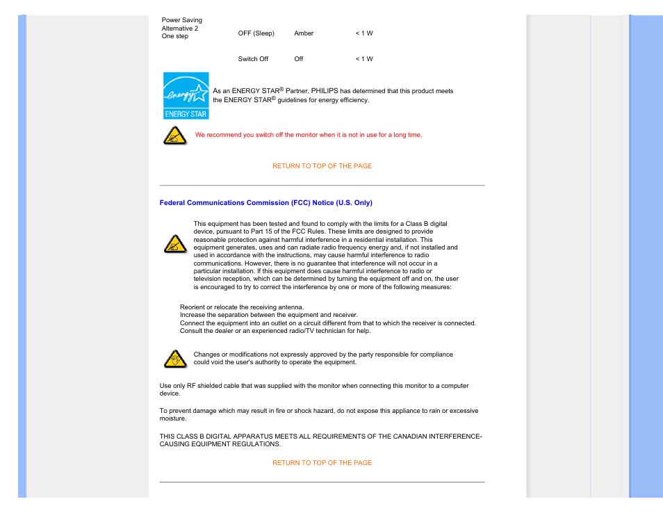 Federal communications, Commission (fcc) notice (u.s. only) | Philips LCD monitor 170S7FB 43 cm 17" SXGA User Manual | Page 18 / 99