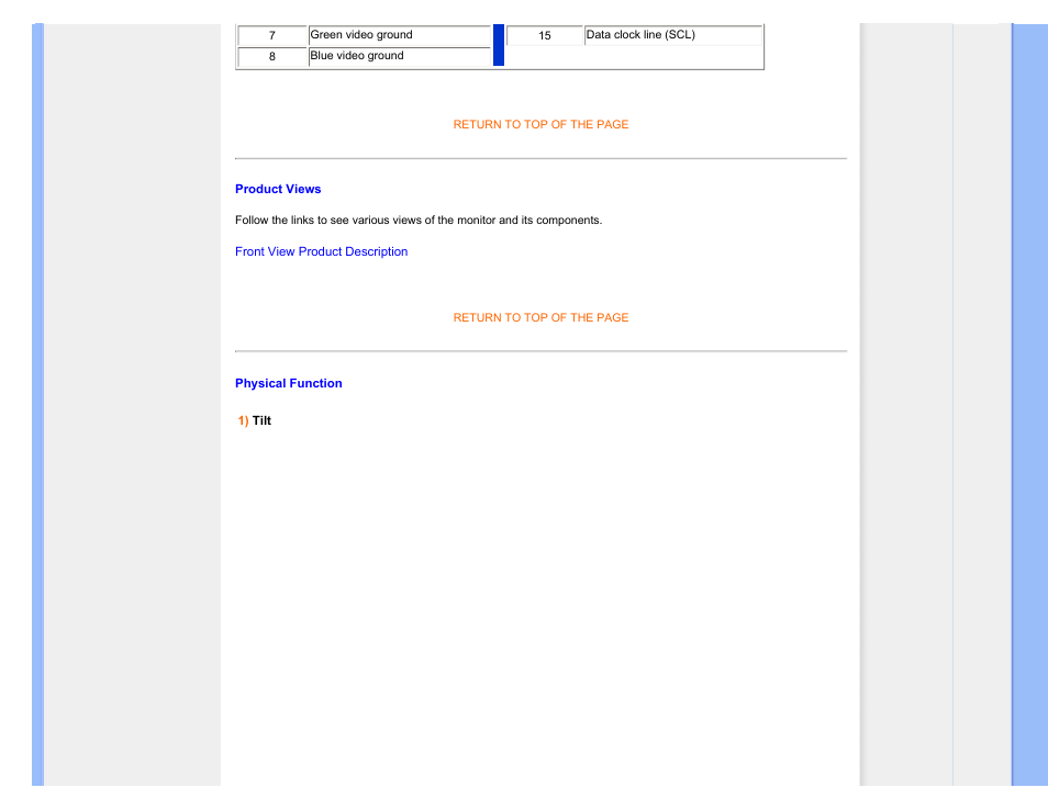 Product views, Physical function | Philips LCD monitor 170S7FB 43 cm 17" SXGA User Manual | Page 33 / 99