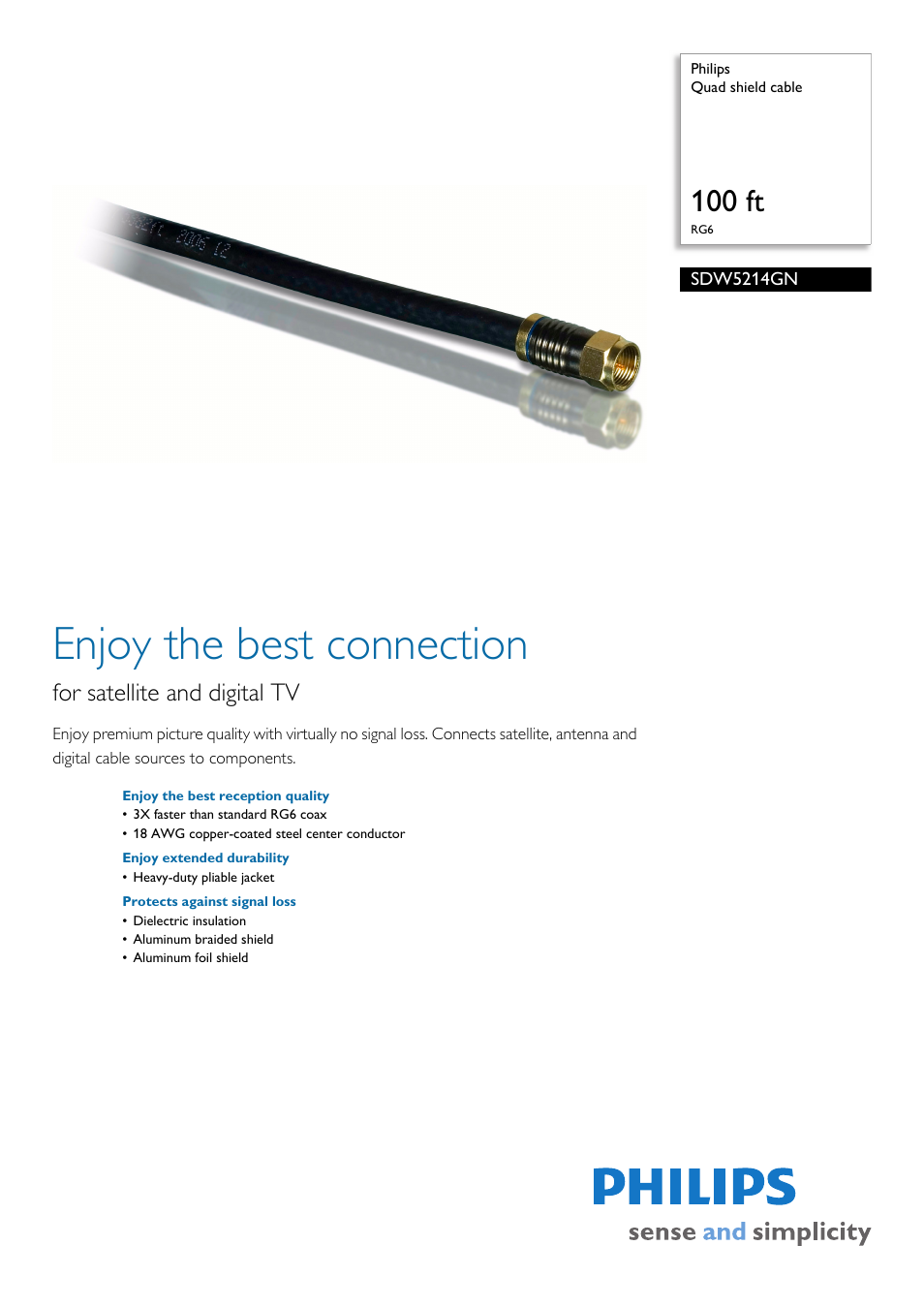 Philips SDW5214GN-37 User Manual | 2 pages