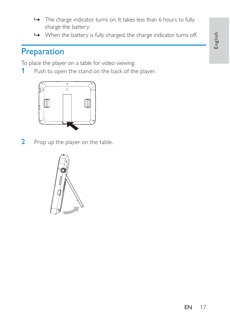 Philips Portable TV PT902 22.9 cm 9" LCD 3hr playtime DTV User Manual | Page 17 / 31