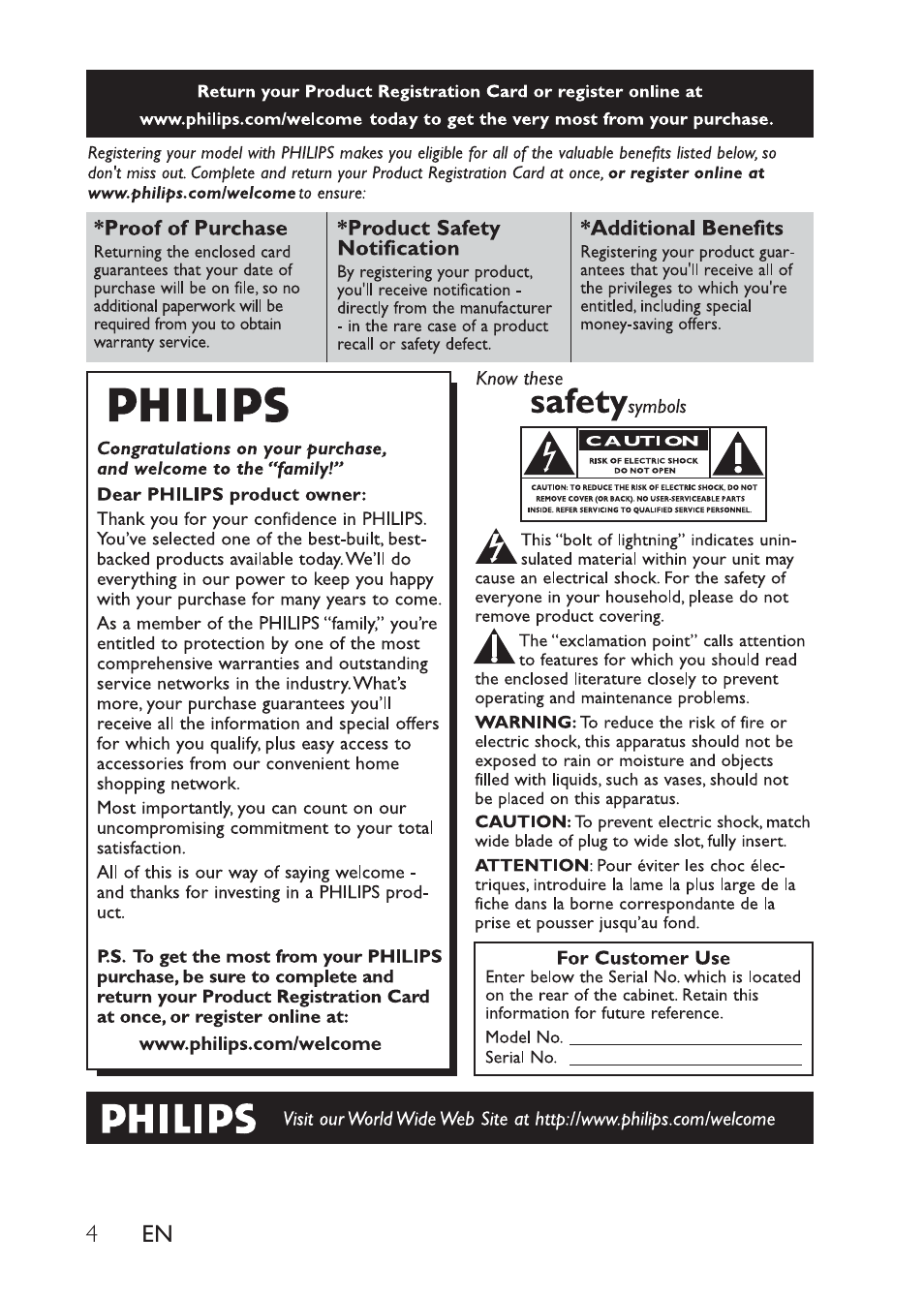 Philips Portable TV PT902 22.9 cm 9" LCD 3hr playtime DTV User Manual | Page 4 / 31