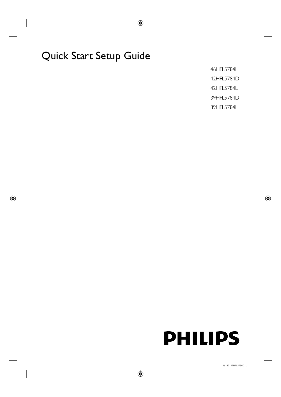 Philips Hospitality LED-LCD TV 46HFL5784L 117cm-46" class b-LAN™ ProIdiom® MPEG-4 User Manual | 12 pages