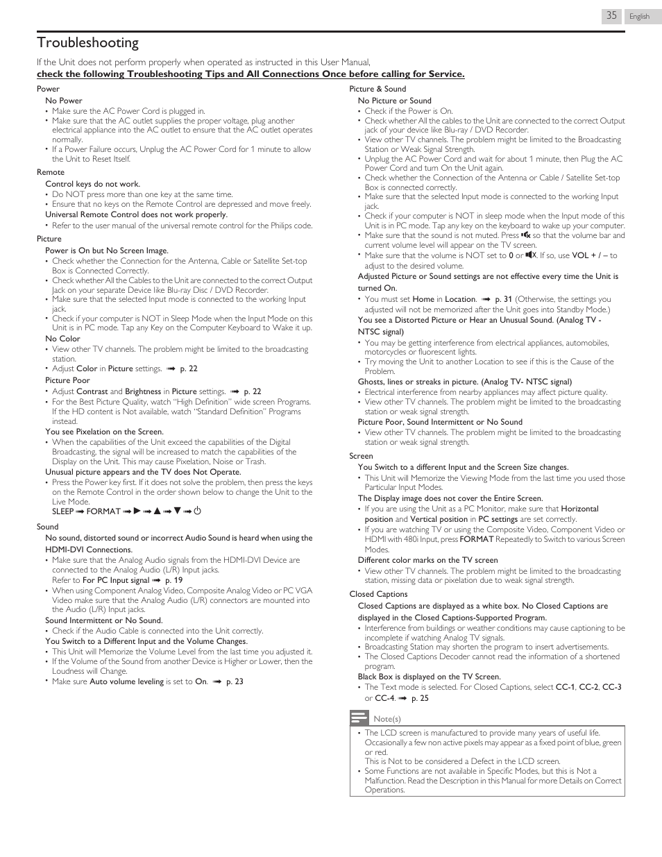Troubleshooting | Philips 40PFL4709-F7 User Manual | Page 35 / 39