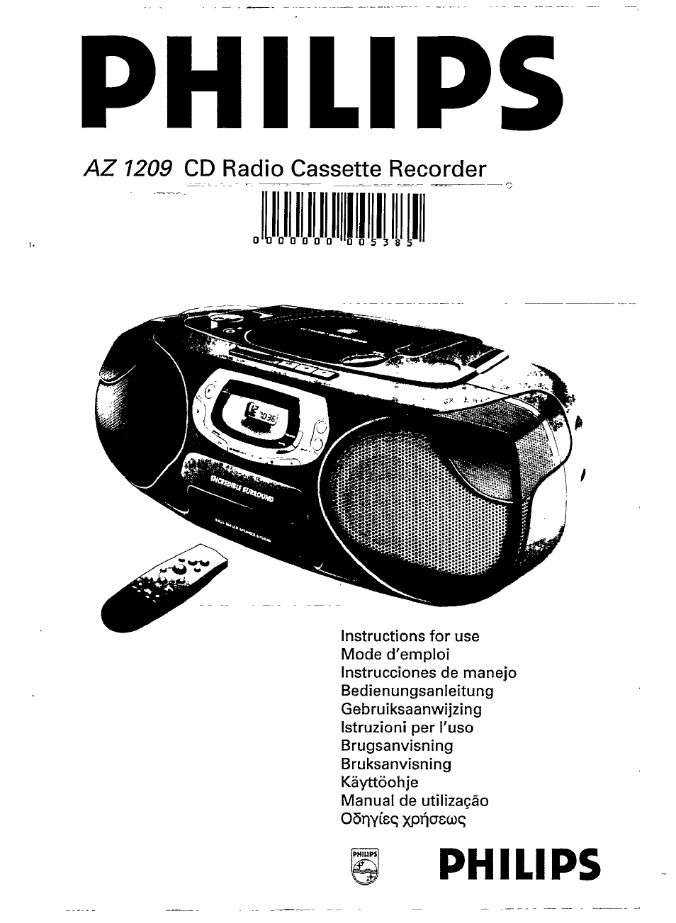 Philips AZ1209-17 User Manual | 16 pages