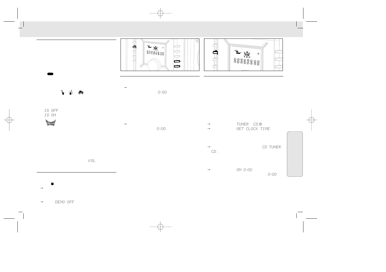 Reloj, Timer | Philips MZ33 User Manual | Page 37 / 43