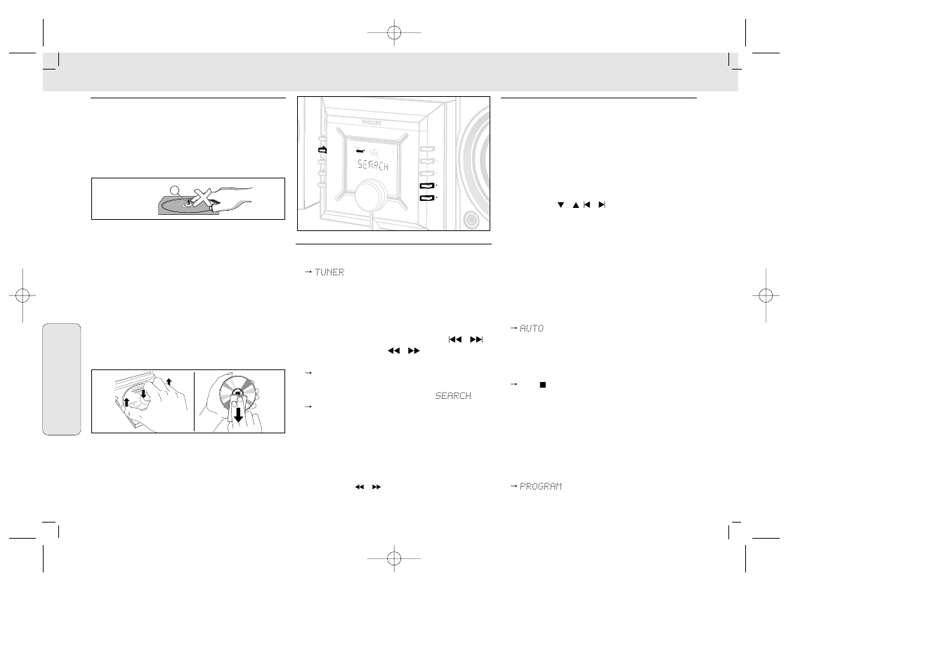 Dbb cd tuner program shuffle | Philips MZ33 User Manual | Page 40 / 43