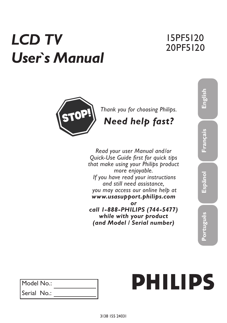 Philips 15PF5120-28B User Manual | 36 pages