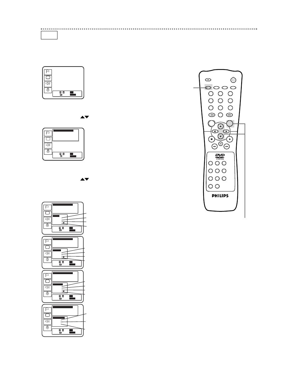 44 language settings | Philips DVD621AT99 User Manual | Page 44 / 55