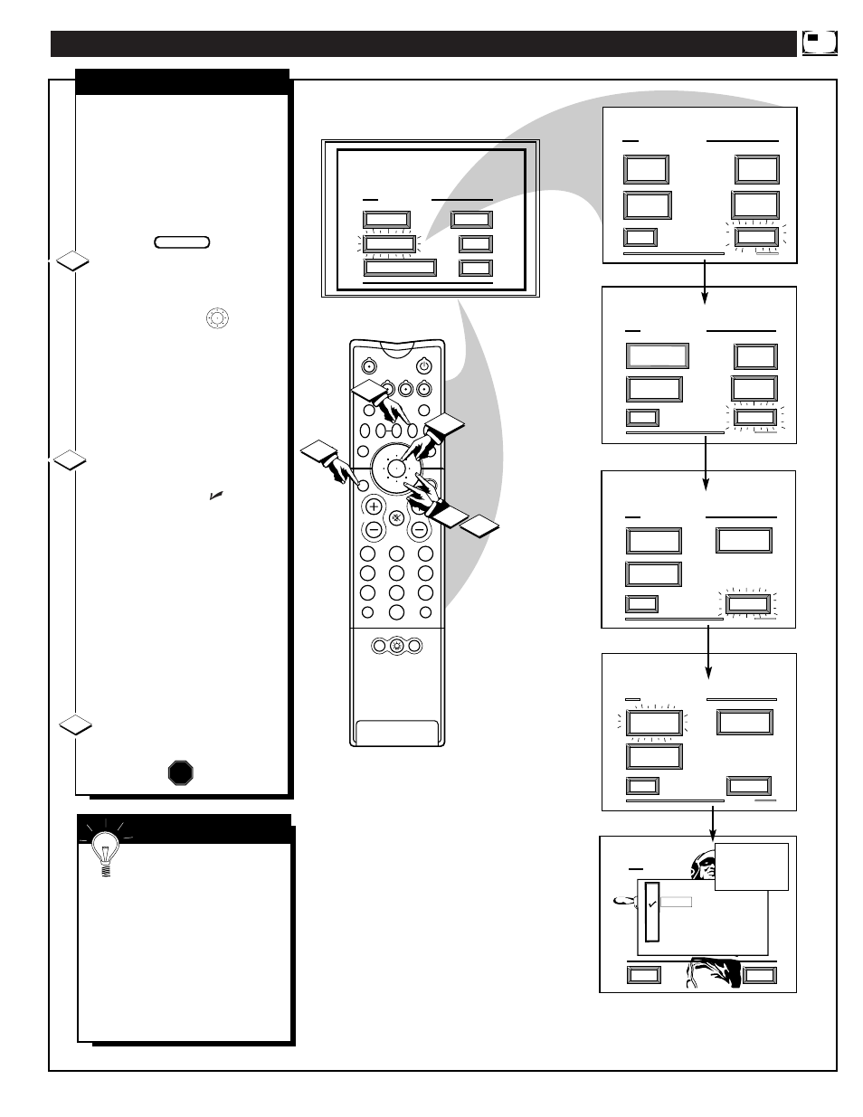 Electing the, Icture, Ource for | Pip source stop | Philips 64P9161099 User Manual | Page 51 / 58