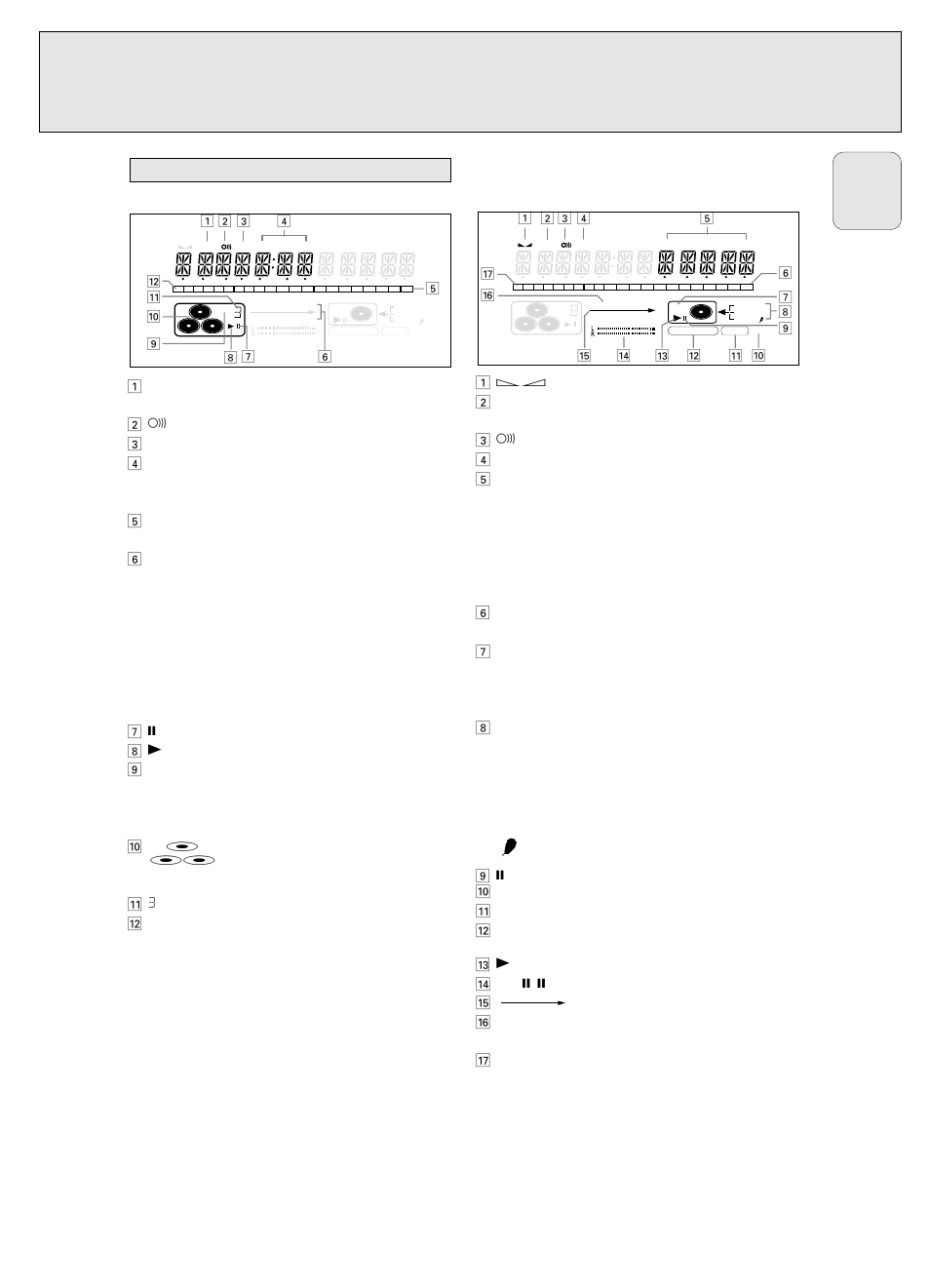 Display, Display indications, English | Philips CDR785BK User Manual | Page 11 / 35