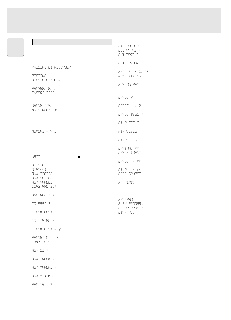 Display | Philips CDR785BK User Manual | Page 12 / 35