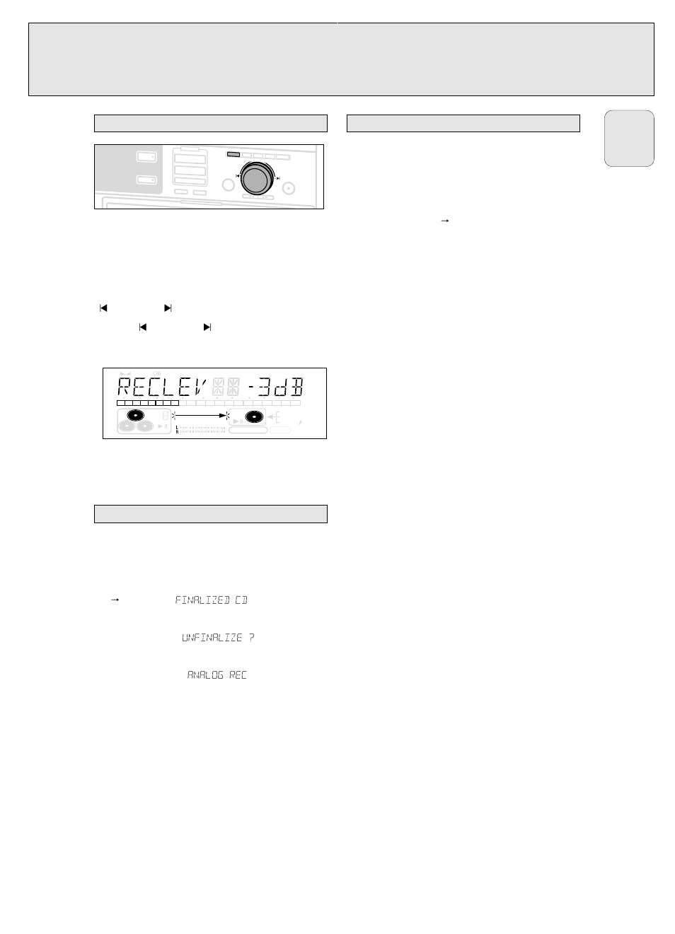 Recording general internal recording, Recording modes remarks on recording, Rec level key | English | Philips CDR785BK User Manual | Page 23 / 35