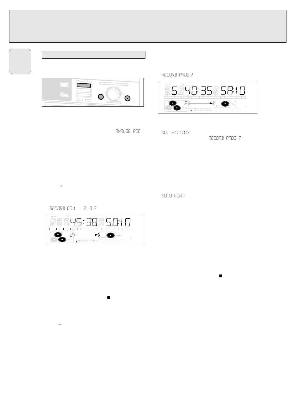 Internal recording, English, Important | High speed recording and automatic finalizing, Is shown, high speed recording and | Philips CDR785BK User Manual | Page 24 / 35