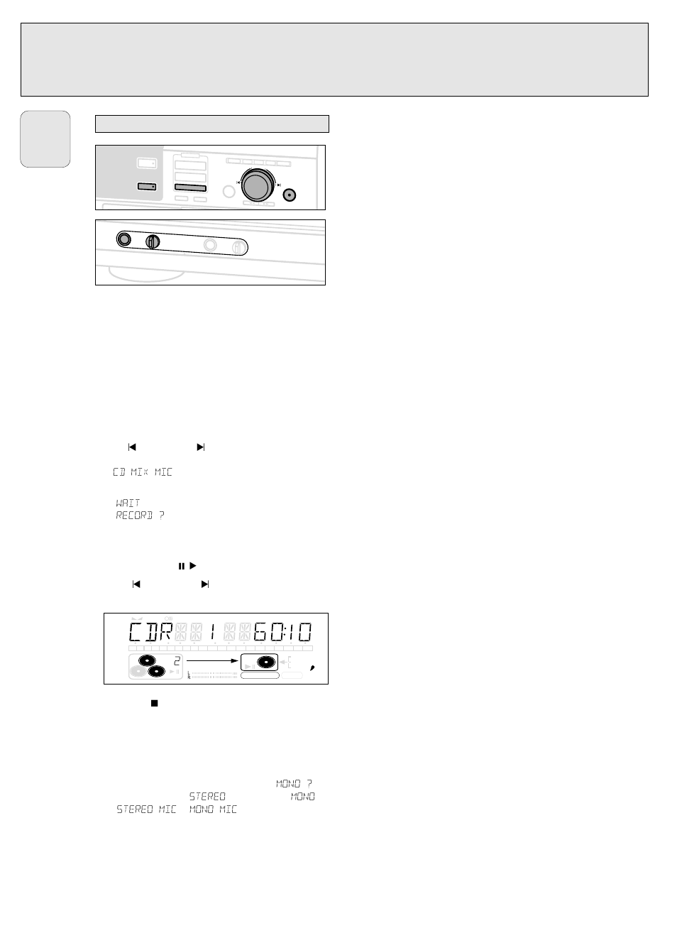 Internal recording, Microphone recording, English | Philips CDR785BK User Manual | Page 26 / 35