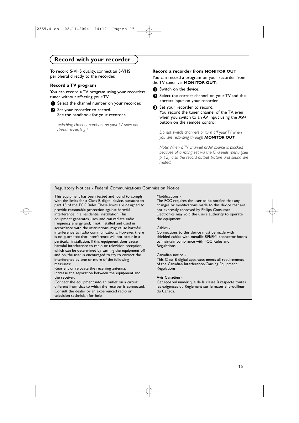 Record with your recorder | Philips 37PF9936-37 User Manual | Page 19 / 64