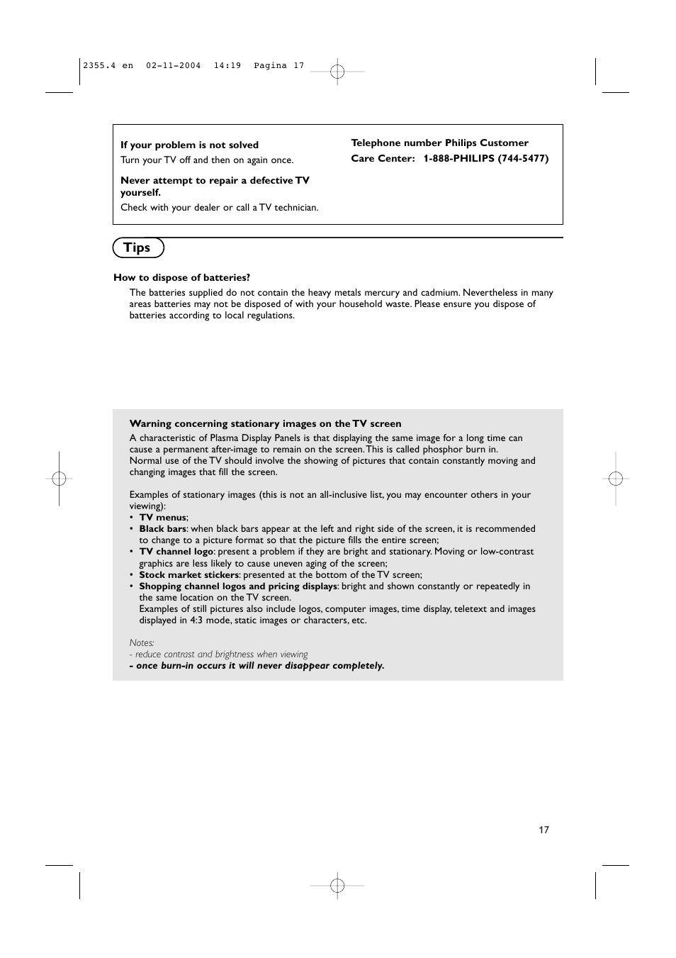 Tips | Philips 37PF9936-37 User Manual | Page 21 / 64