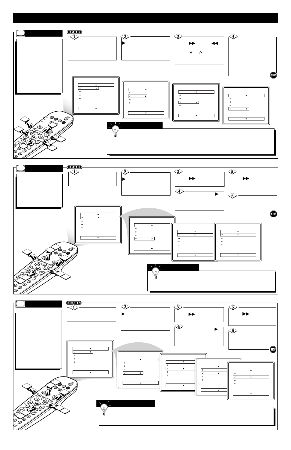 Etting, Elevision, Or the | Irst, Anguage | Philips 24RF50S99 User Manual | Page 3 / 4
