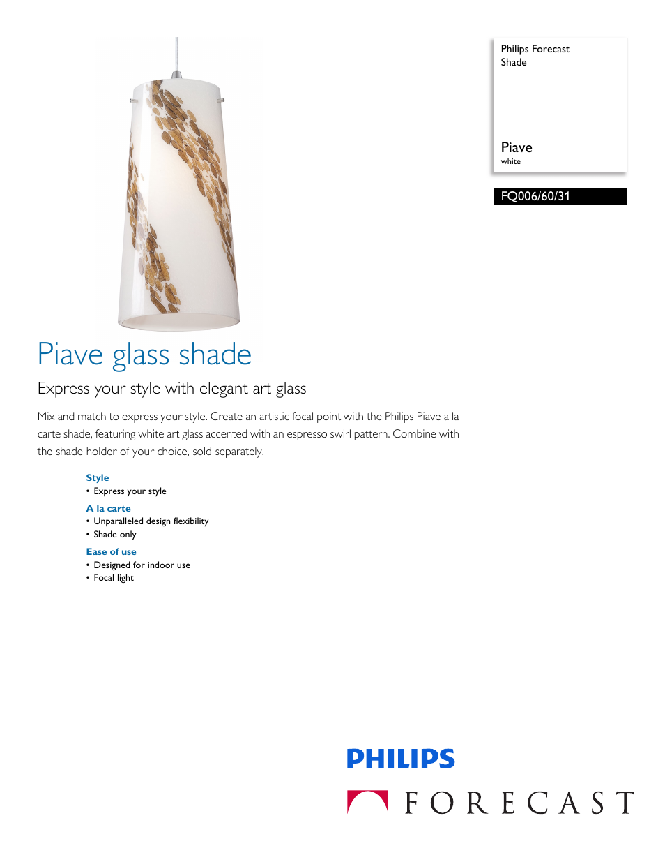 Philips FQ0066031 User Manual | 2 pages